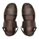 SANDÁLIA MASCULINA CASUAL EM COURO MARROM - SKAR CAFE